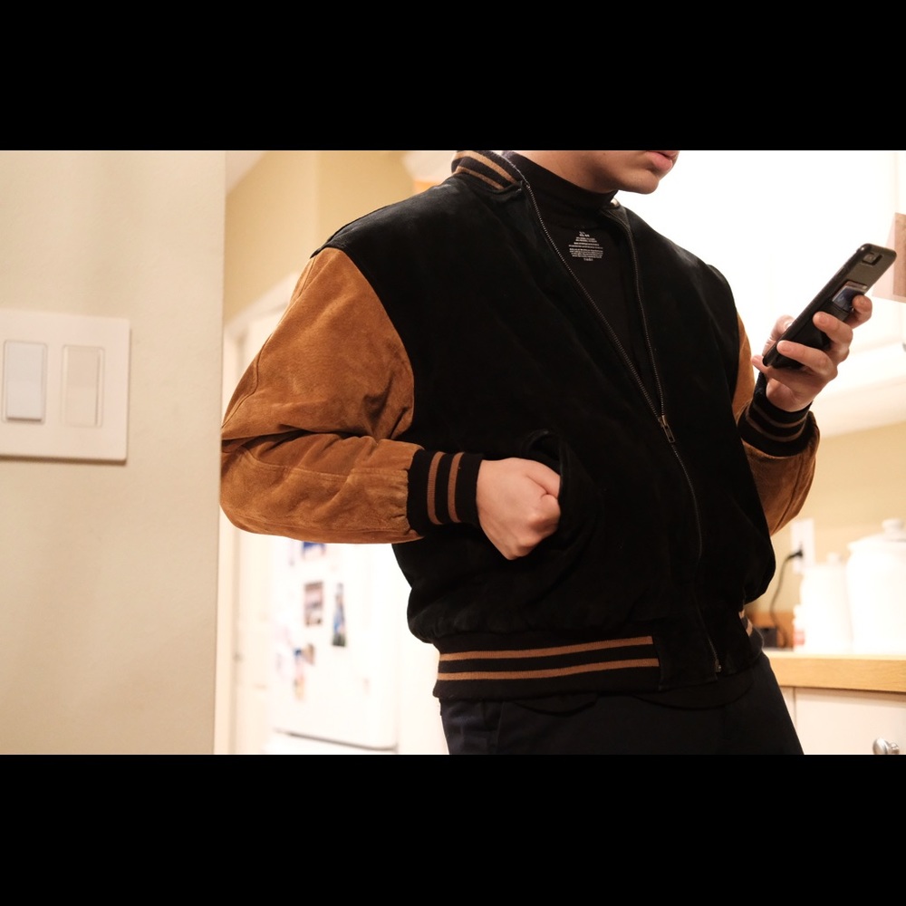 Varsity puffer jacket